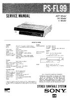 Sony PS-FL99 - Service Manual 